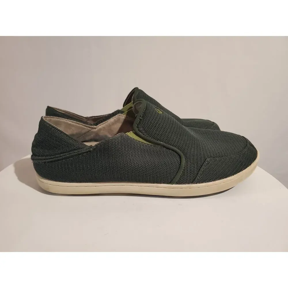 OluKai Nohea Mesh Slip-On Sneaker Loafer Shoes Mens Size 10.5 Gray Comfort Boat